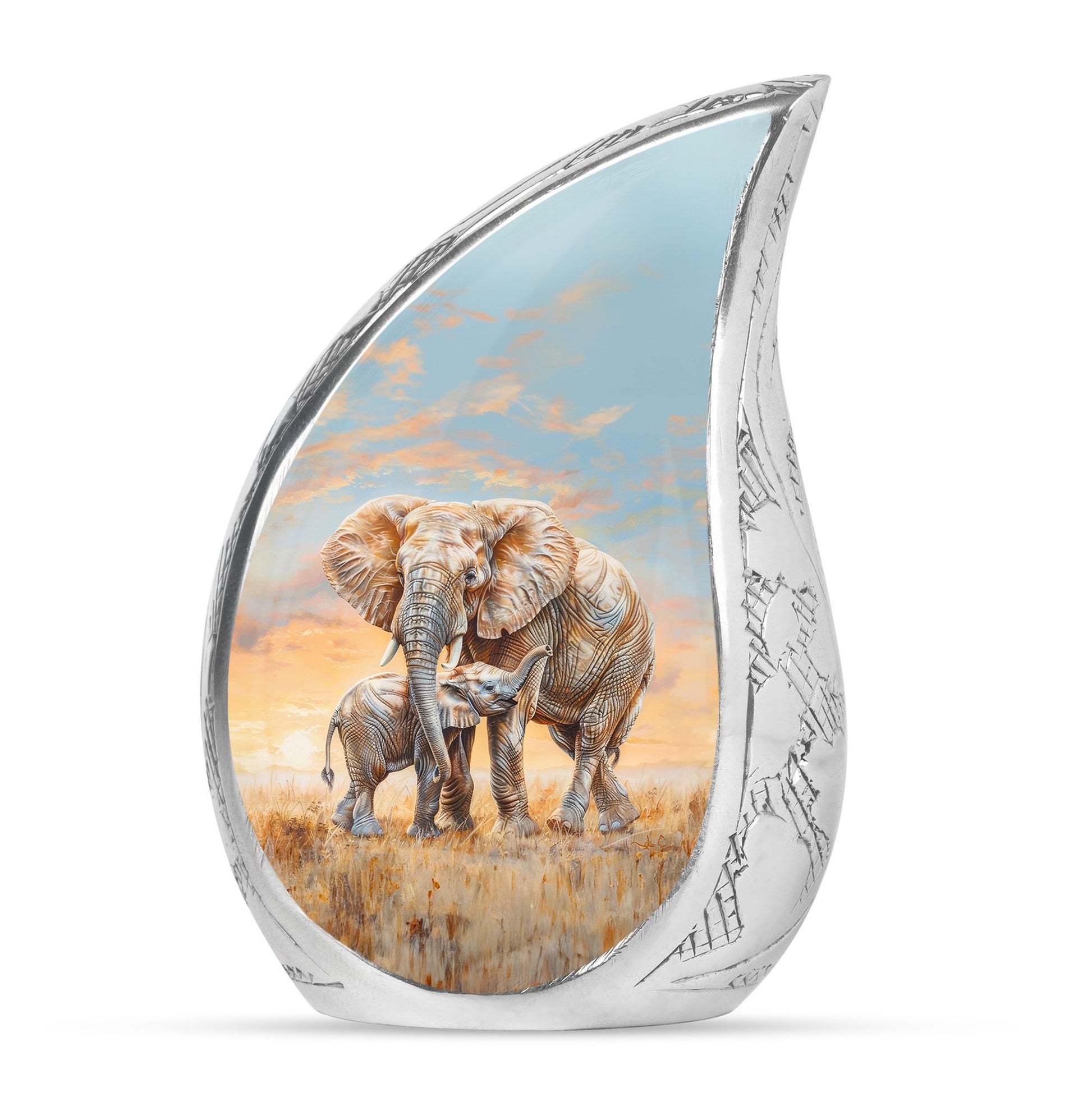 Elephant Family Cremation Urns For Men Funeral, Ashes Cremation Urn