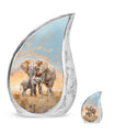 Elephant Family Cremation Urns For Men Funeral, Ashes Cremation Urn