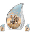 Elephant Family Cremation Urns For Men Funeral, Ashes Cremation Urn
