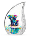 Elephant Family Burial Urn For Adult Ashes Large Funeral, Ashes Urn