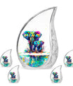 Elephant Family Burial Urn For Adult Ashes Large Funeral, Ashes Urn