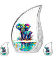 Elephant Family Burial Urn For Adult Ashes Large Funeral, Ashes Urn