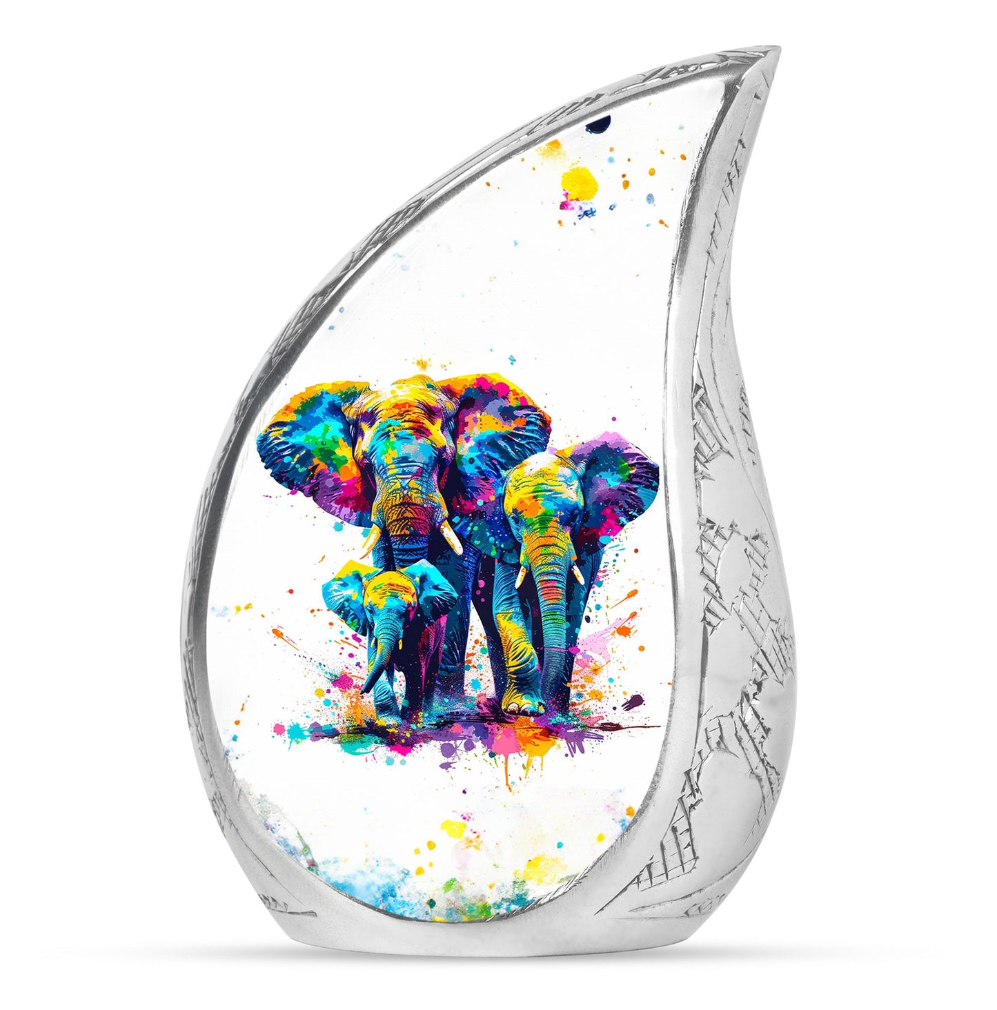 Personalized Elephant Keepsake Urn for Human Ashes - 10-inch, 200 cu in - Yatskia