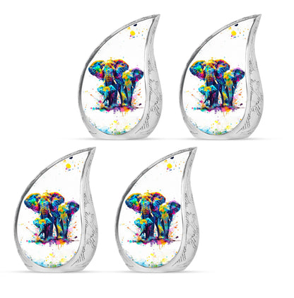 Personalized Elephant Keepsake Urn for Human Ashes - 10-inch, 200 cu in - Yatskia