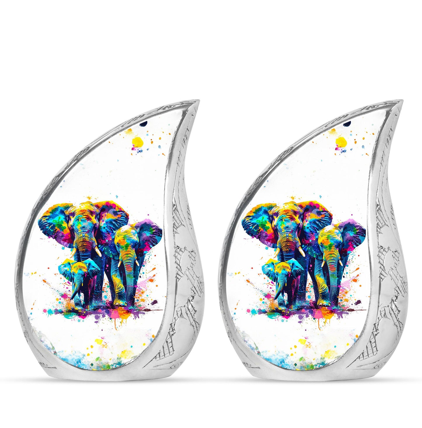 Personalized Elephant Keepsake Urn for Human Ashes - 10-inch, 200 cu in - Yatskia