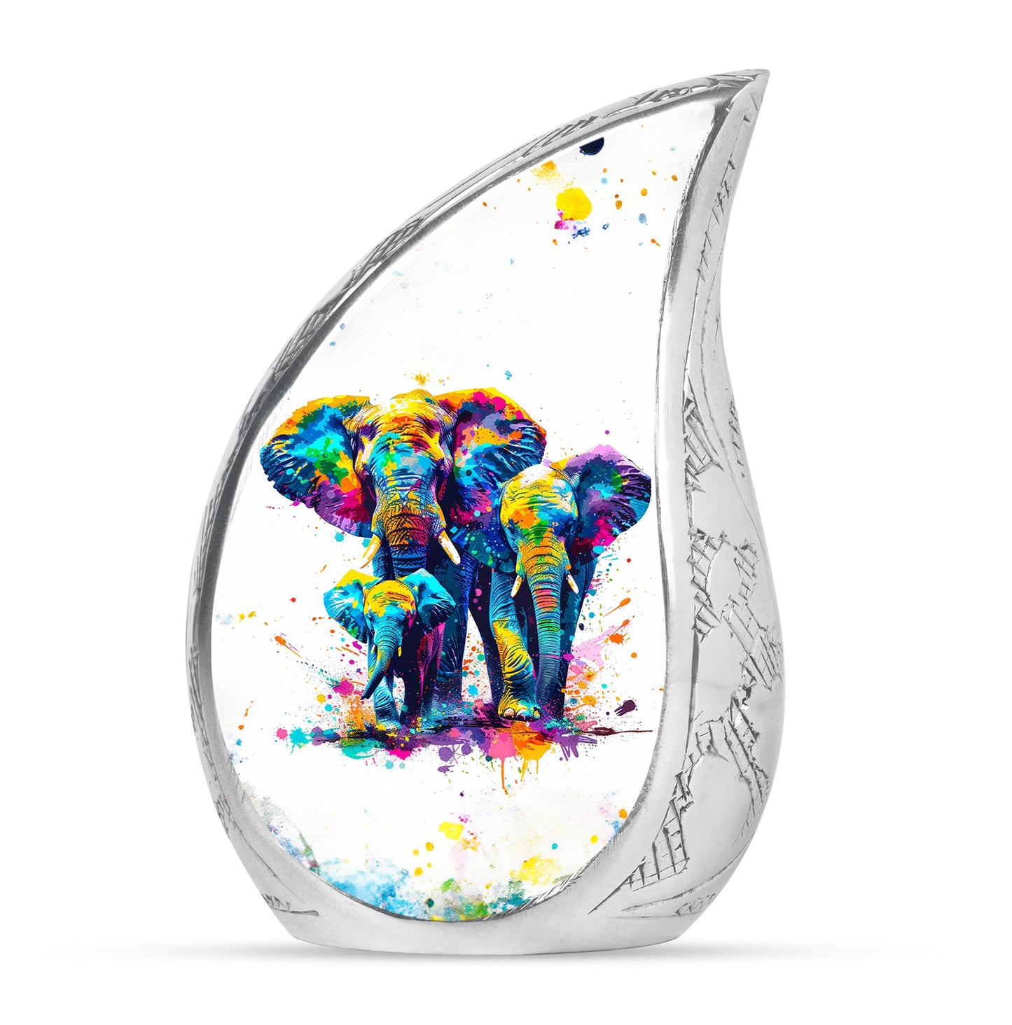 Personalized Elephant Keepsake Urn for Human Ashes - 10-inch, 200 cu in - Yatskia