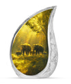 Elephant Family Cremation Urns For Human Ashes - Mini Urn Set For Ashes