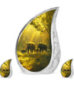 Elephant Family Cremation Urns For Human Ashes - Mini Urn Set For Ashes