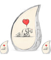 Elephant Family Cremation Urns For Human Ashes - Keepsake Urn Set