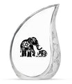 Elephant Family Medium Urn Funeral, Ashes Memorial Urn