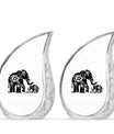 Elephant Family Medium Urn Funeral, Ashes Memorial Urn
