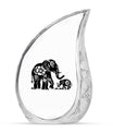 Elephant Family Medium Urn Funeral, Ashes Memorial Urn
