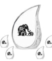 Elephant Family Medium Urn Funeral, Ashes Memorial Urn