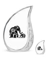 Elephant Family Medium Urn Funeral, Ashes Memorial Urn