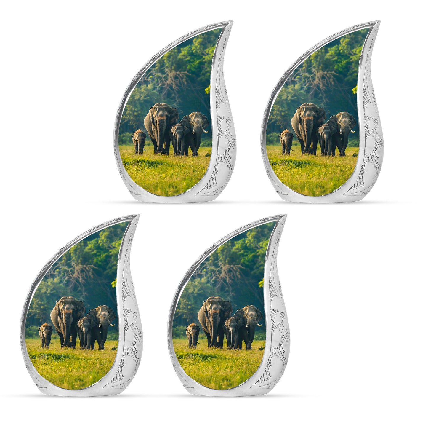 Personalized Elephant Memorial Urn for Human Ashes - 10-inch, 200 cu in - Yatskia