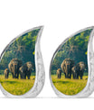 Elephant Family A Small Urn For Ashes Funeral, Ashes Cremation Urn