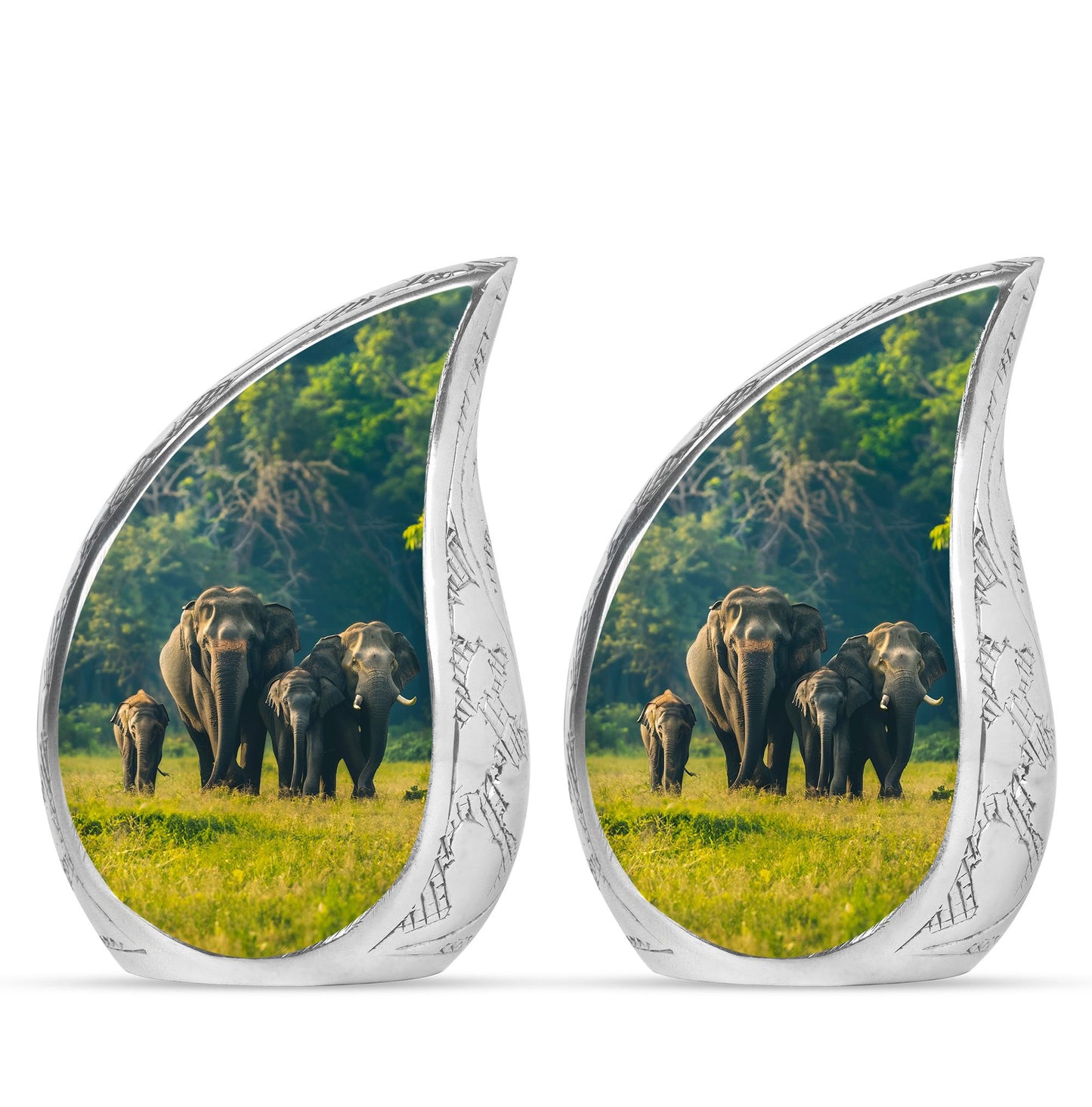 Personalized Elephant Memorial Urn for Human Ashes - 10-inch, 200 cu in - Yatskia