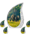 Elephant Family A Small Urn For Ashes Funeral, Ashes Cremation Urn