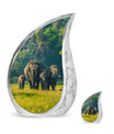 Elephant Family A Small Urn For Ashes Funeral, Ashes Cremation Urn