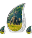 Elephant Family A Small Urn For Ashes Funeral, Ashes Cremation Urn