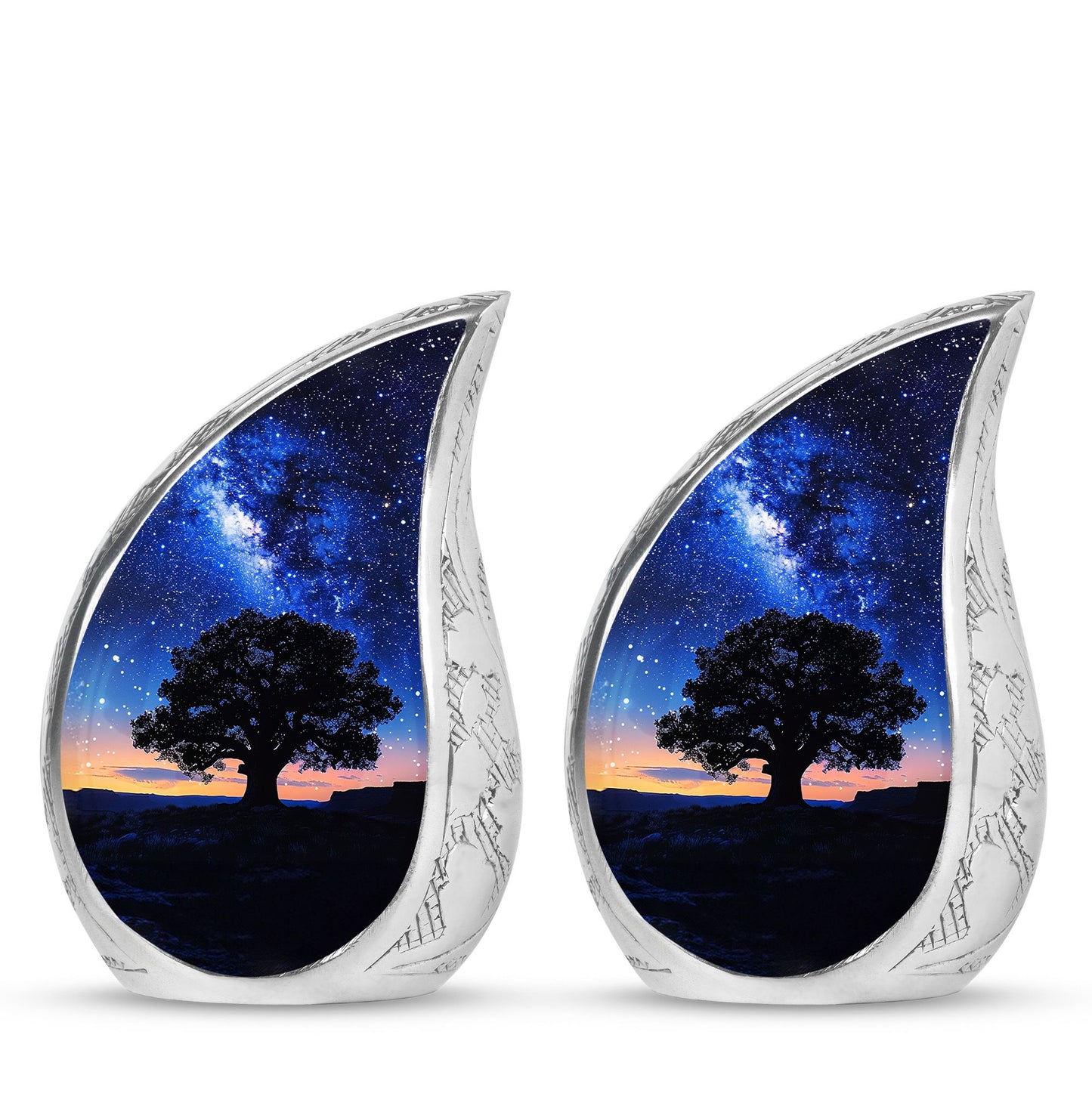 Personalized Galaxy Cremation Urn for Human Ashes - 10-inch, 200 cu in - Yatskia