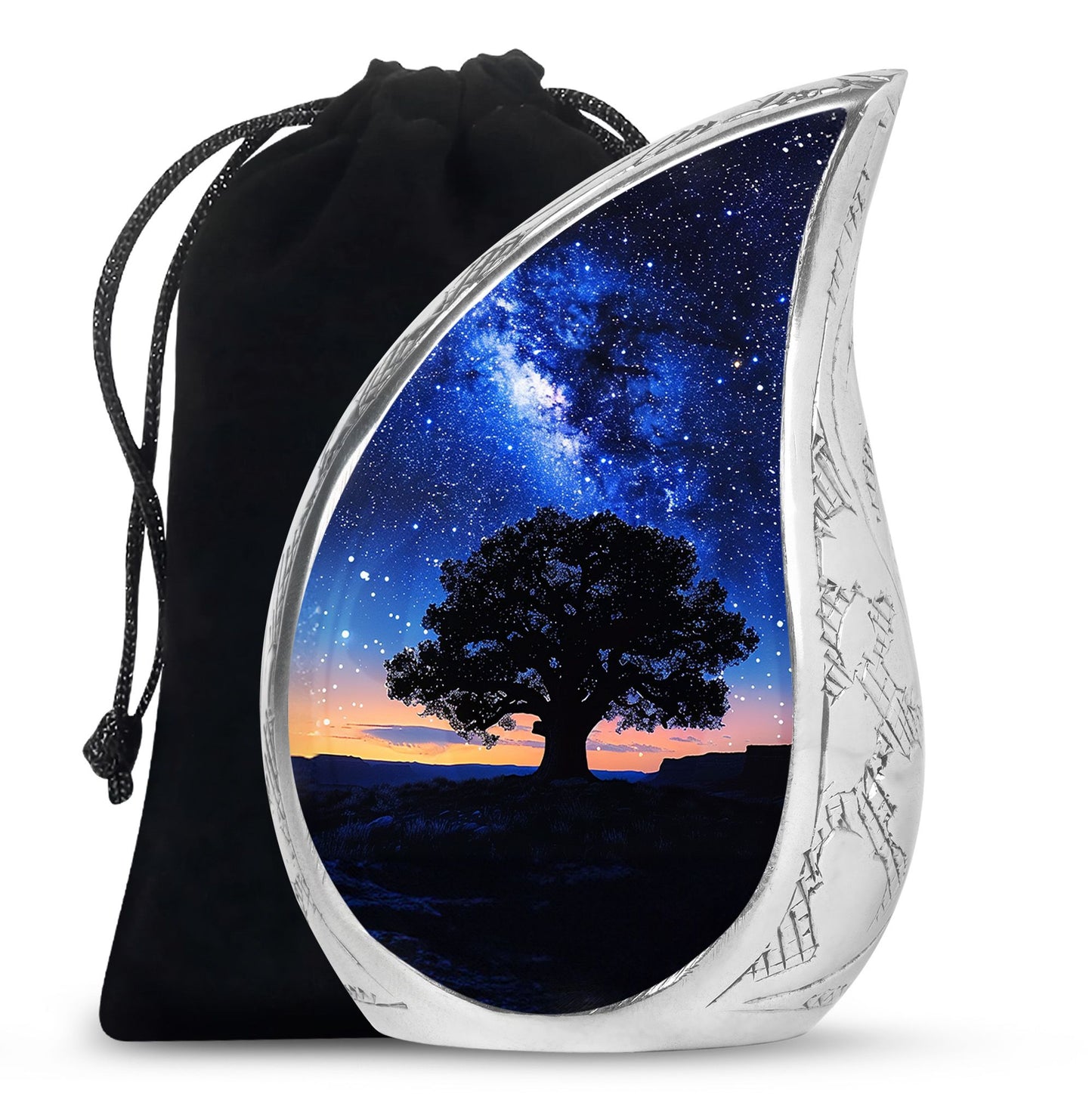 Personalized Galaxy Cremation Urn for Human Ashes - 10-inch, 200 cu in - Yatskia