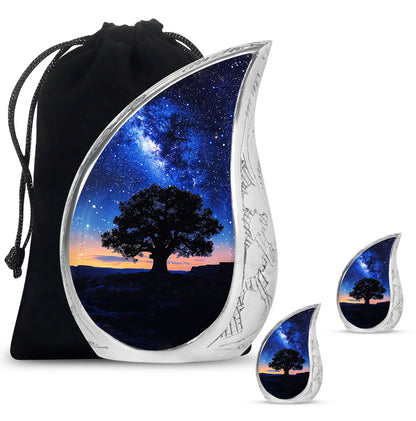 Personalized Galaxy Cremation Urn for Human Ashes - 10-inch, 200 cu in - Yatskia
