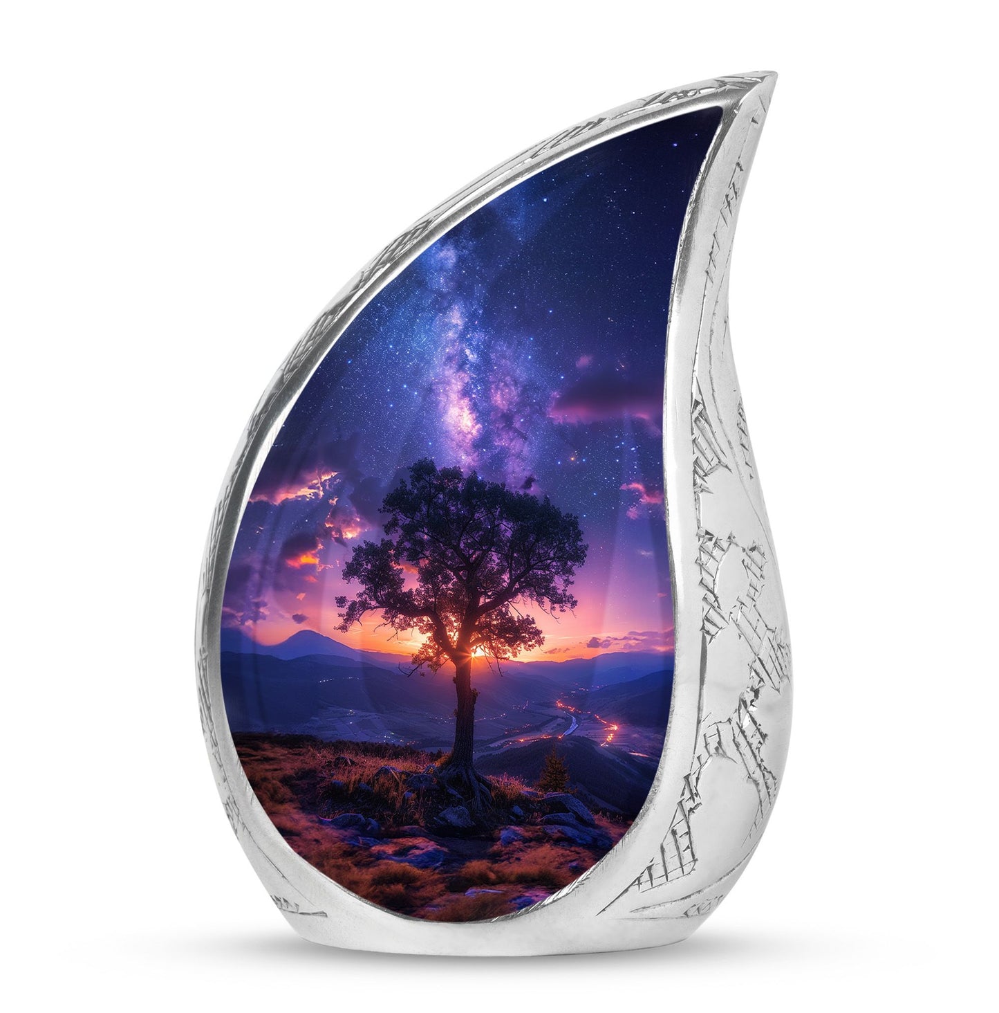 Personalized Galaxy Cremation Urn for Women - 10-inch, 200 cu in - Yatskia