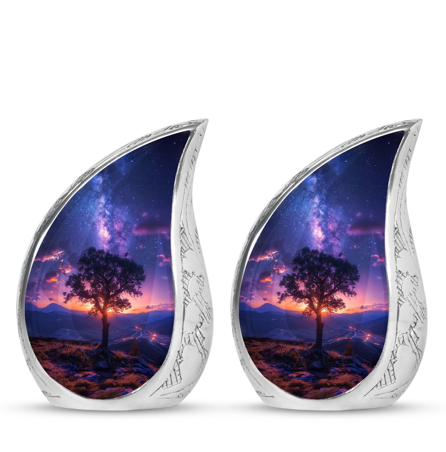 Personalized Galaxy Cremation Urn for Women - 10-inch, 200 cu in - Yatskia