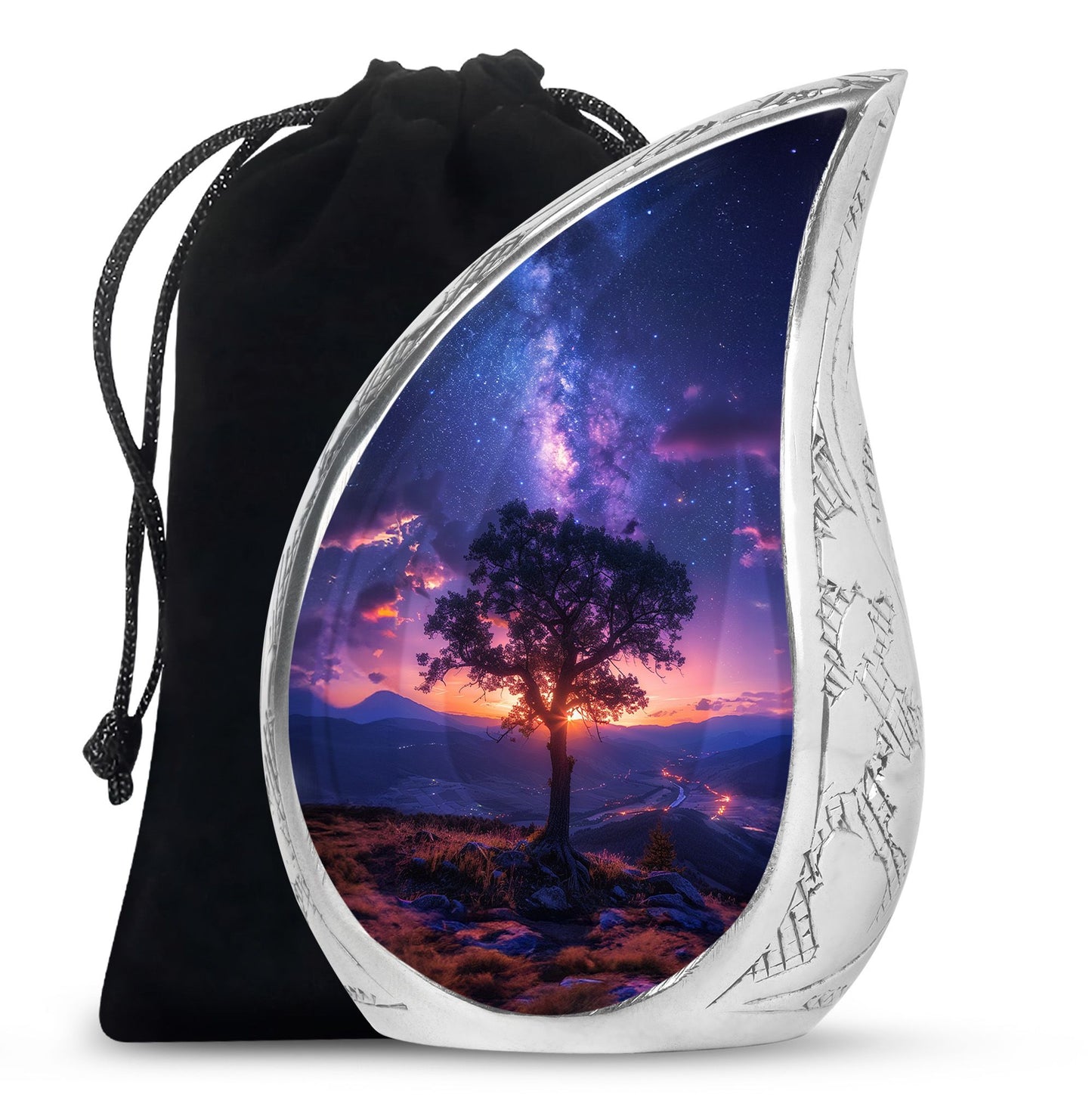 Personalized Galaxy Cremation Urn for Women - 10-inch, 200 cu in - Yatskia