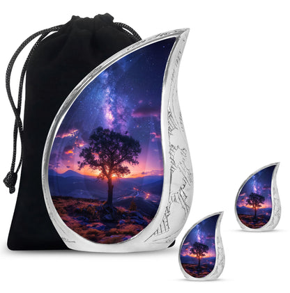 Personalized Galaxy Cremation Urn for Women - 10-inch, 200 cu in - Yatskia