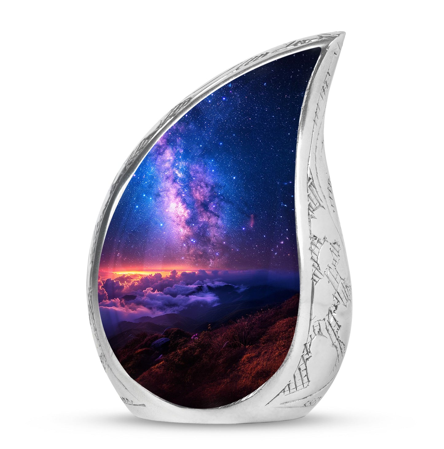 Personalized Galaxy Cremation Urn for Human Ashes - 10-inch, 200 cu in - Yatskia