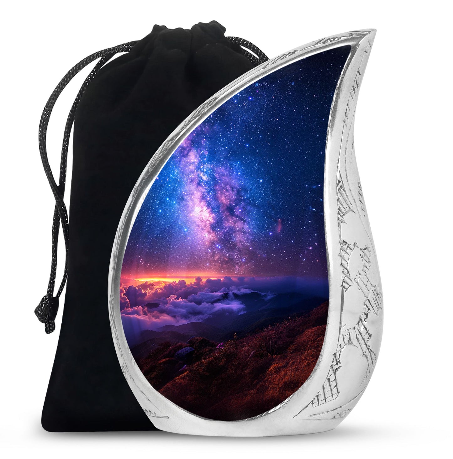 Personalized Galaxy Cremation Urn for Human Ashes - 10-inch, 200 cu in - Yatskia