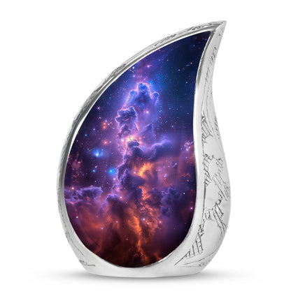 Personalized Galaxy Cremation Urn for Human Ashes - 10-inch, 200 cu in - Yatskia