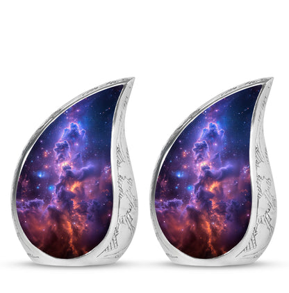 Personalized Galaxy Cremation Urn for Human Ashes - 10-inch, 200 cu in - Yatskia