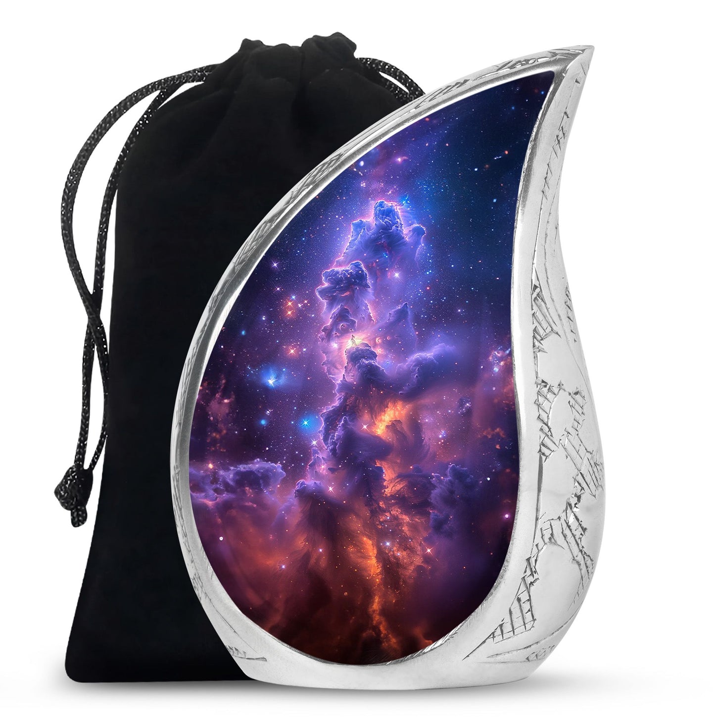 Personalized Galaxy Cremation Urn for Human Ashes - 10-inch, 200 cu in - Yatskia