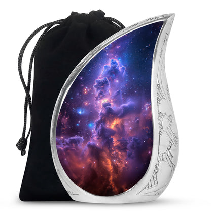 Personalized Galaxy Cremation Urn for Human Ashes - 10-inch, 200 cu in - Yatskia