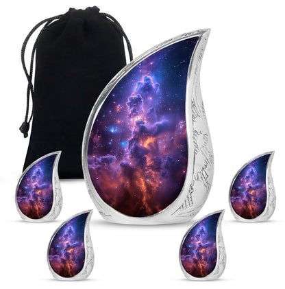 Personalized Galaxy Cremation Urn for Human Ashes - 10-inch, 200 cu in - Yatskia