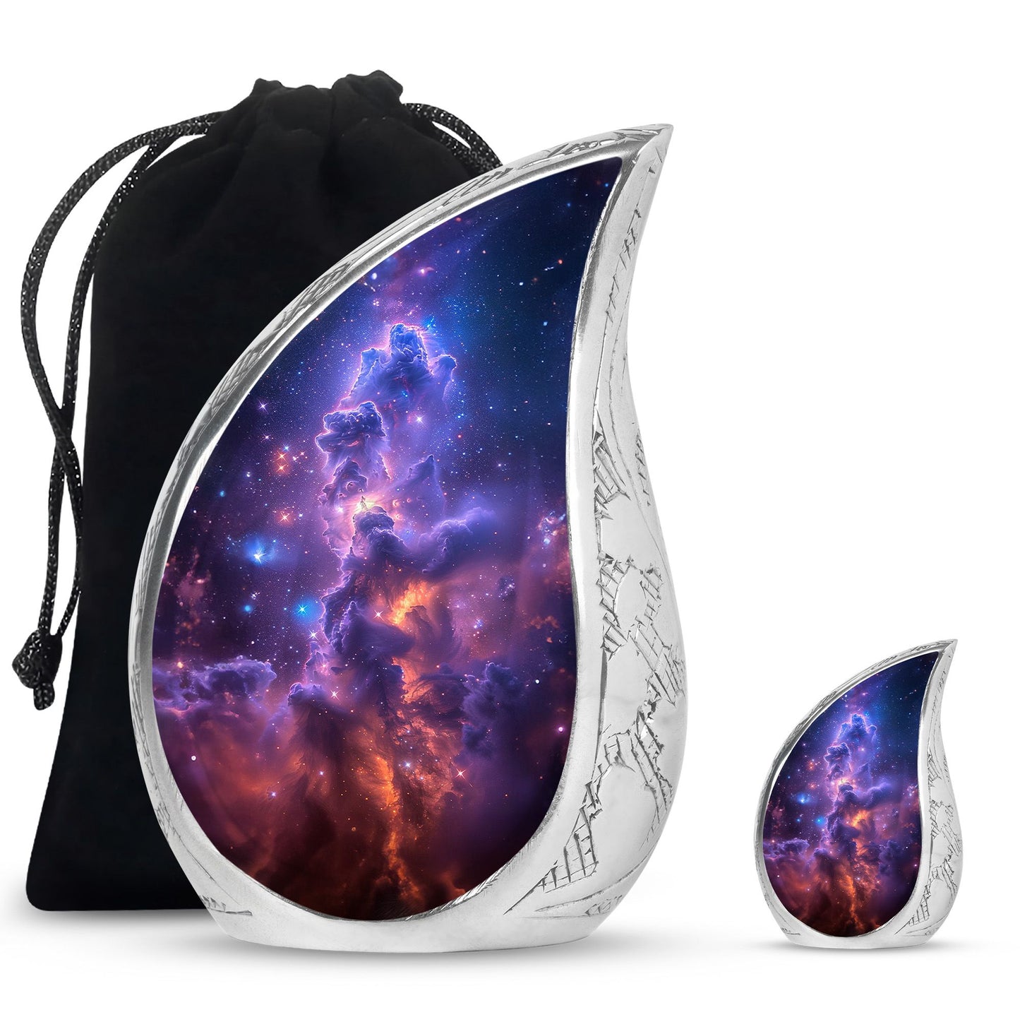Personalized Galaxy Cremation Urn for Human Ashes - 10-inch, 200 cu in - Yatskia