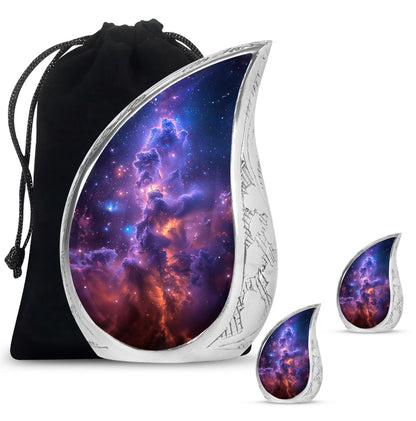Personalized Galaxy Cremation Urn for Human Ashes - 10-inch, 200 cu in - Yatskia