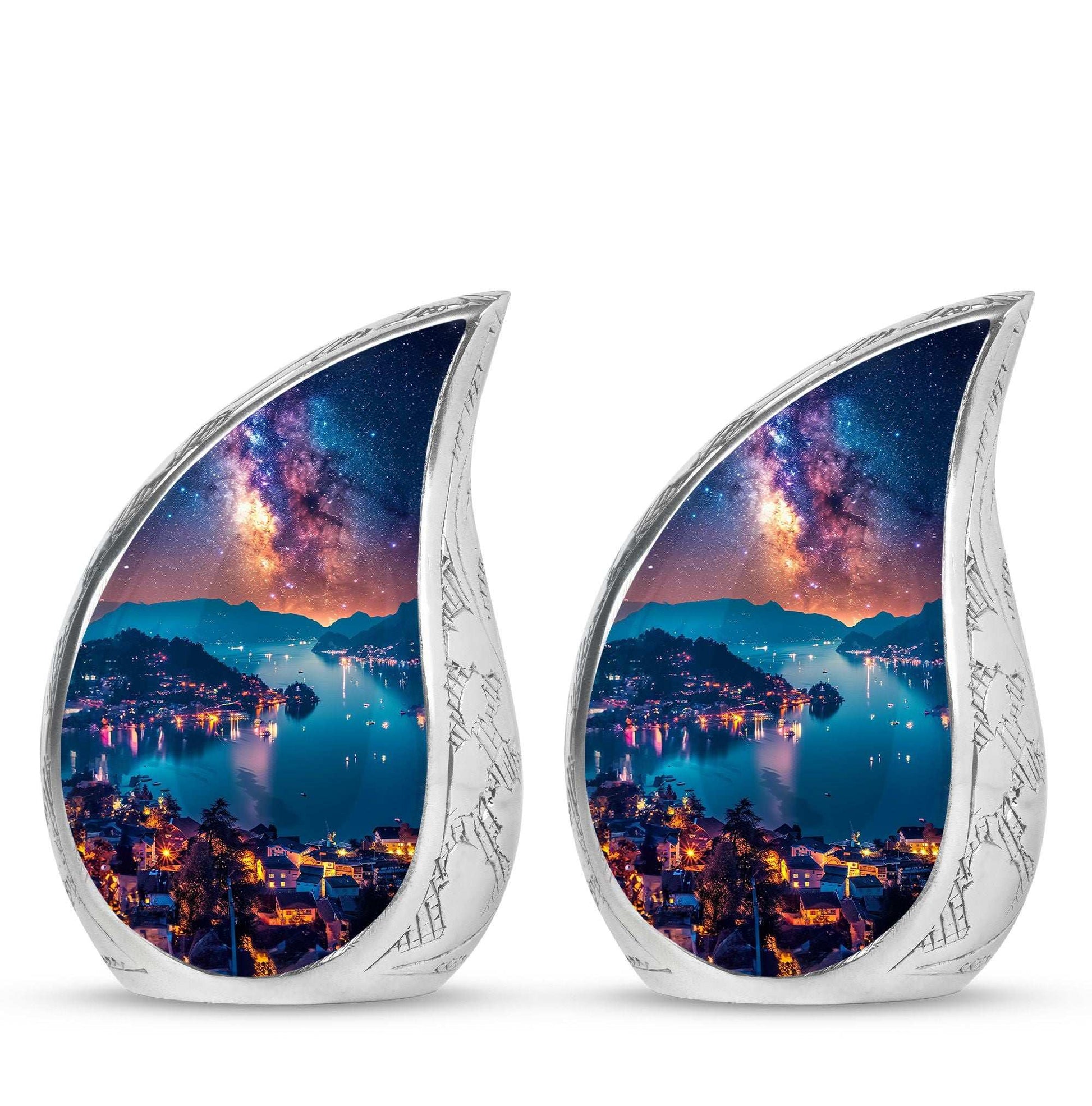 Milkyway Adult Urn Large Funeral Urn - Galaxy Decorative Urns For Ashes