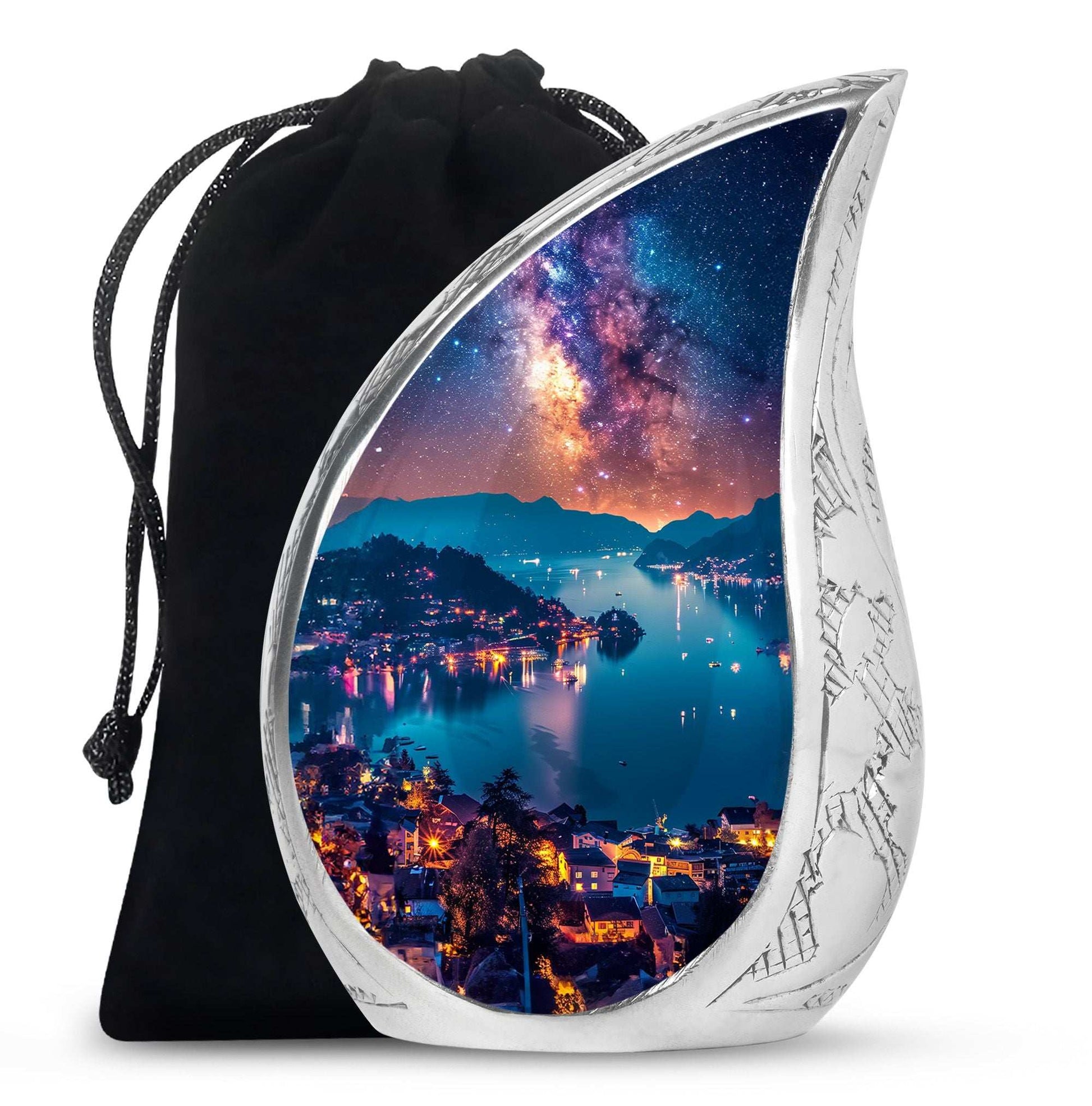 Milkyway Adult Urn Large Funeral Urn - Galaxy Decorative Urns For Ashes