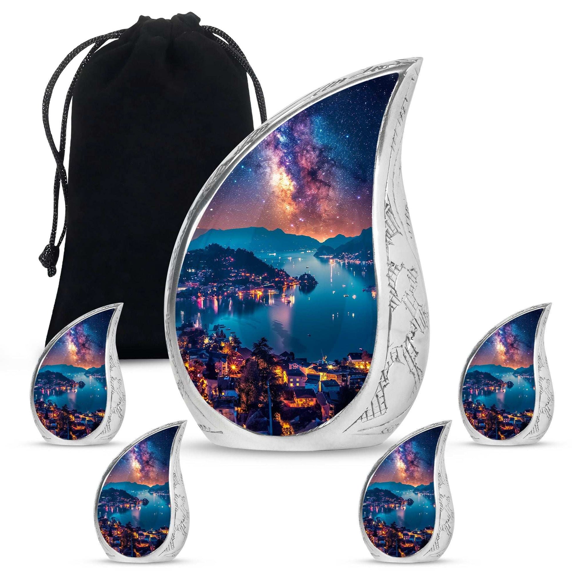 Milkyway Adult Urn Large Funeral Urn - Galaxy Decorative Urns For Ashes