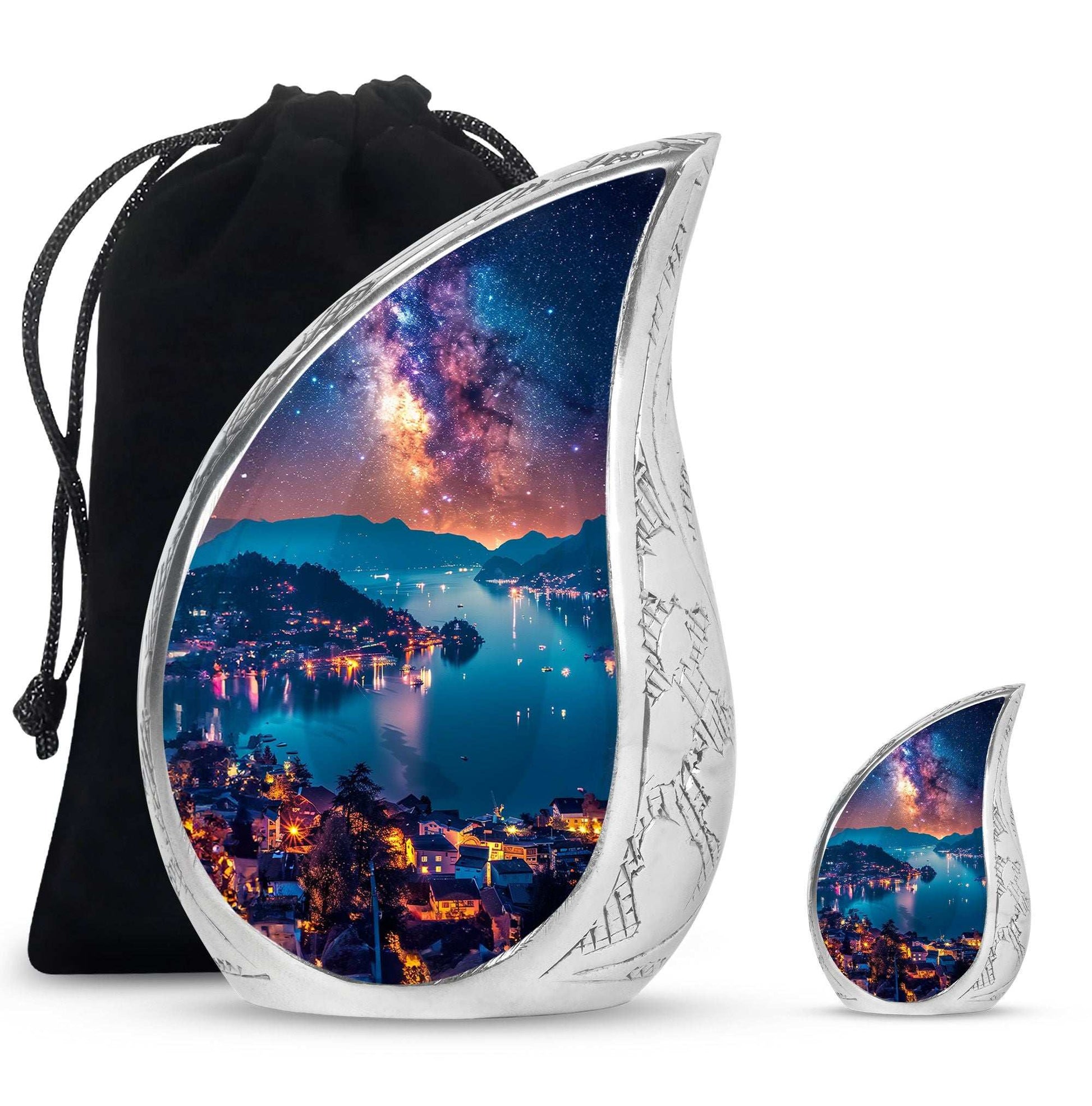 Milkyway Adult Urn Large Funeral Urn - Galaxy Decorative Urns For Ashes