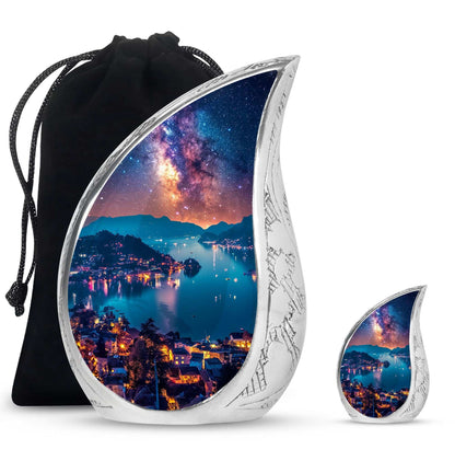 Milkyway Adult Urn Large Funeral Urn - Galaxy Decorative Urns For Ashes