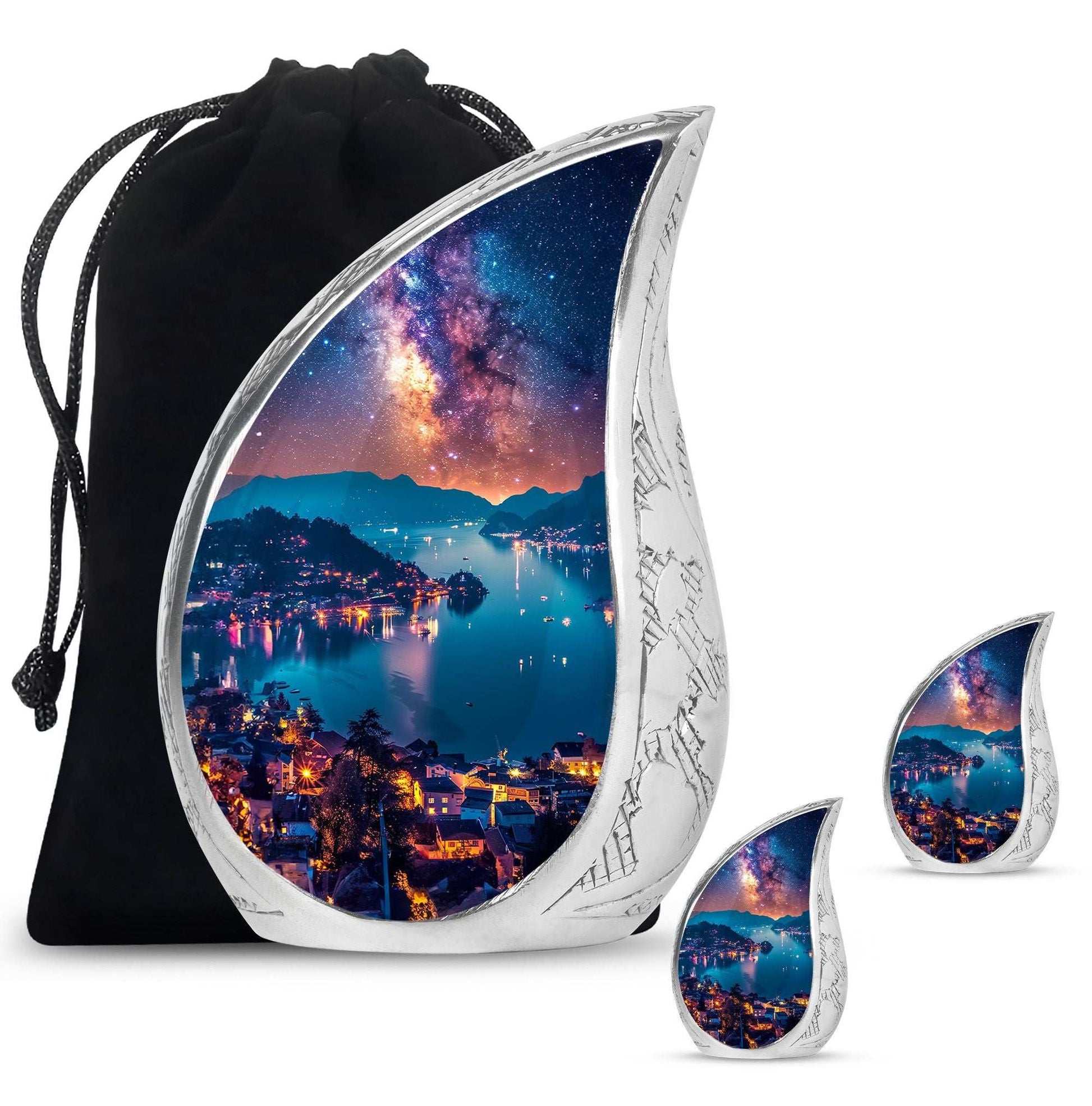 Milkyway Adult Urn Large Funeral Urn - Galaxy Decorative Urns For Ashes