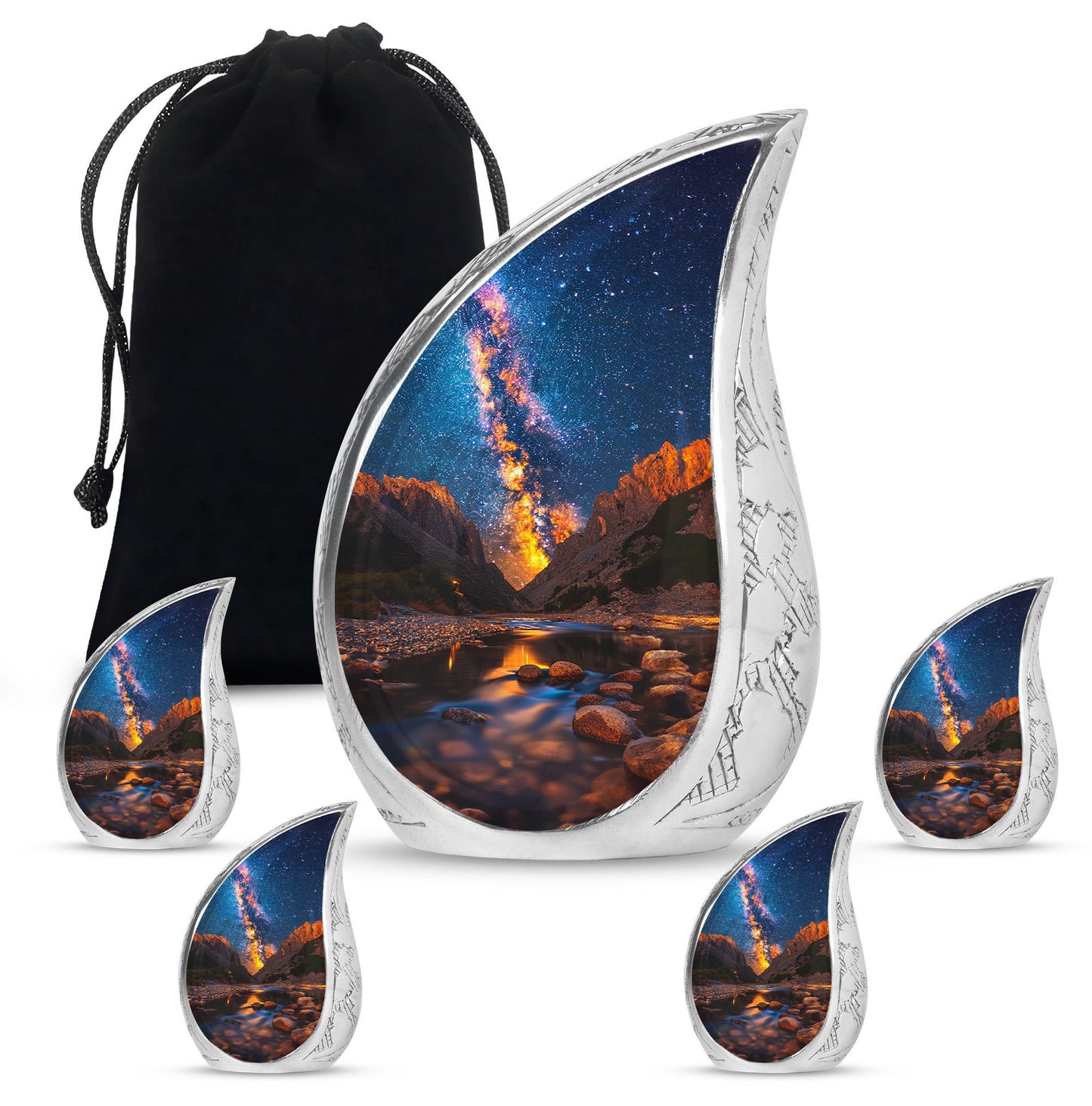 Personalized Galaxy Cremation Urn for Adults - 10-inch, 200 cu in - Yatskia