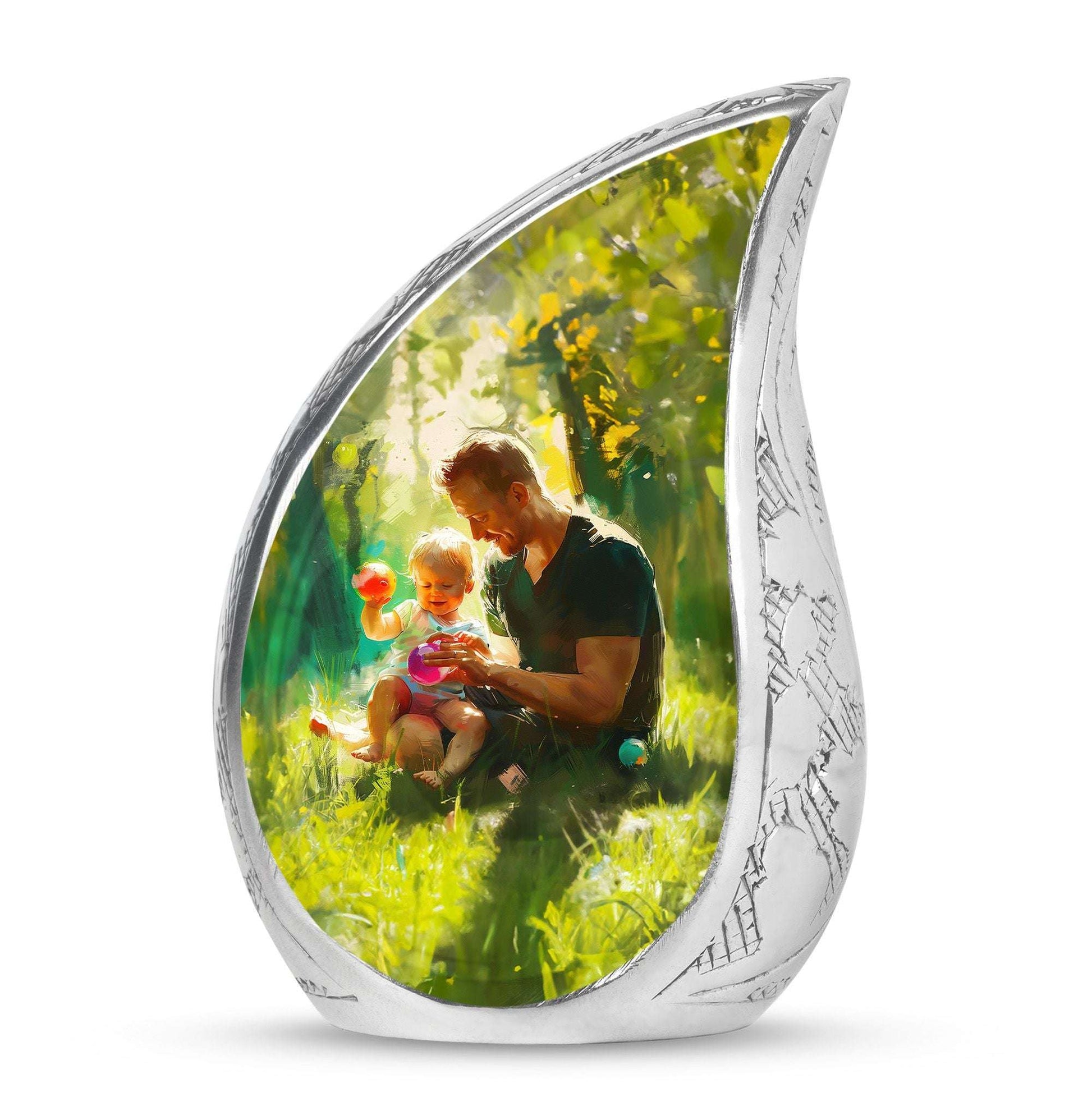 Father & Kids Large & Small Cremation Urns For Human Ashes
