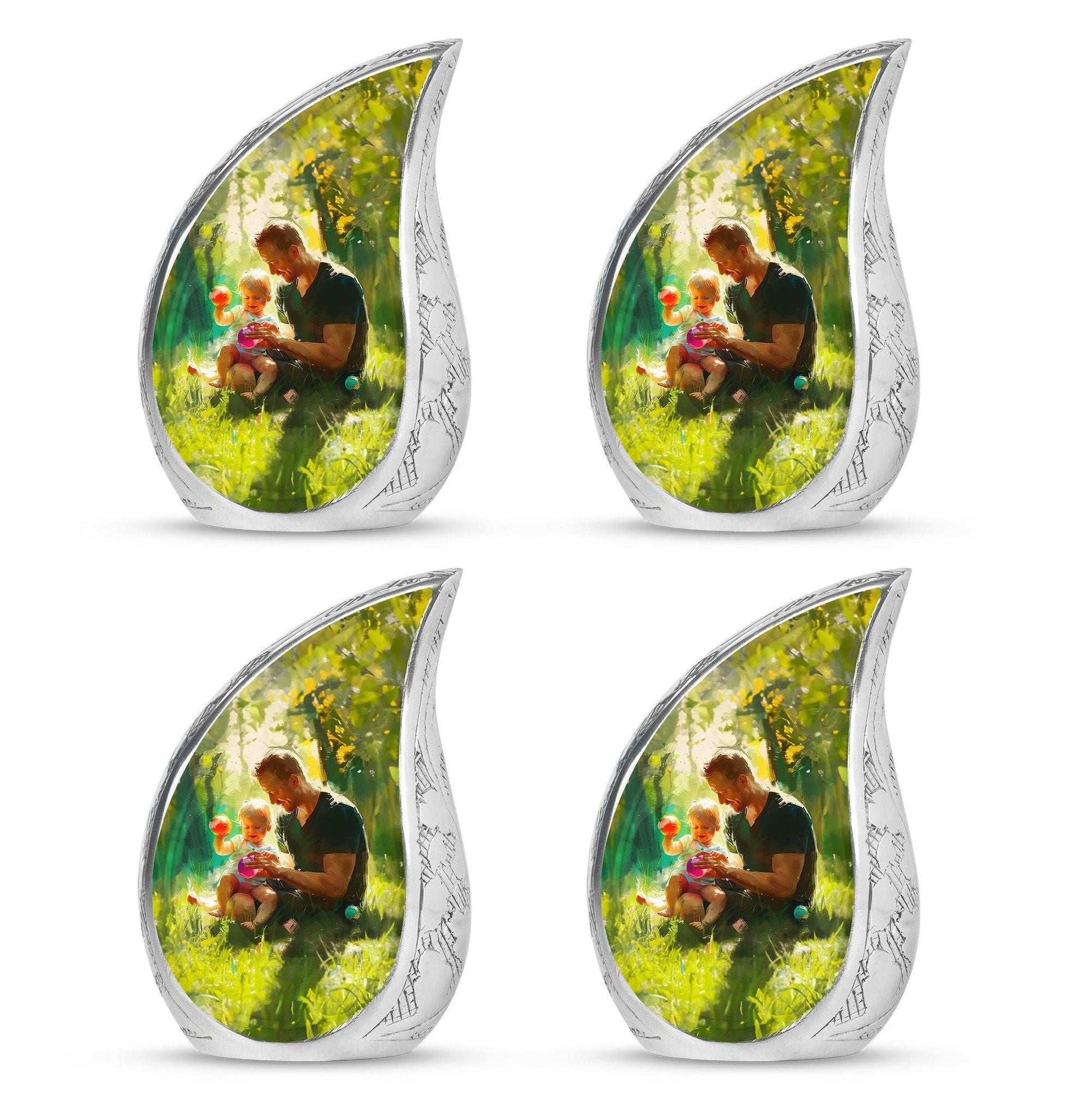 Father & Kids Large & Small Cremation Urns For Human Ashes