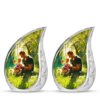 Father & Kids Large & Small Cremation Urns For Human Ashes